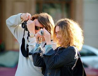 Tourists in Uzbekistan