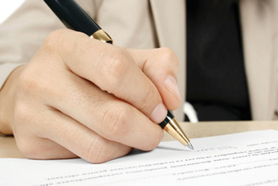 signing