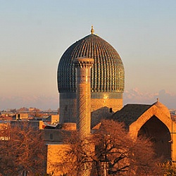The Gur-e Amir is the mausoleum of the Asian conqueror Tamerlane (Timur) in Samarkand